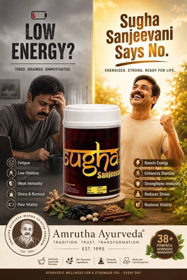 Sugha Sanjeevani: Low Energy? Says No, for Amrutha Ayurveda