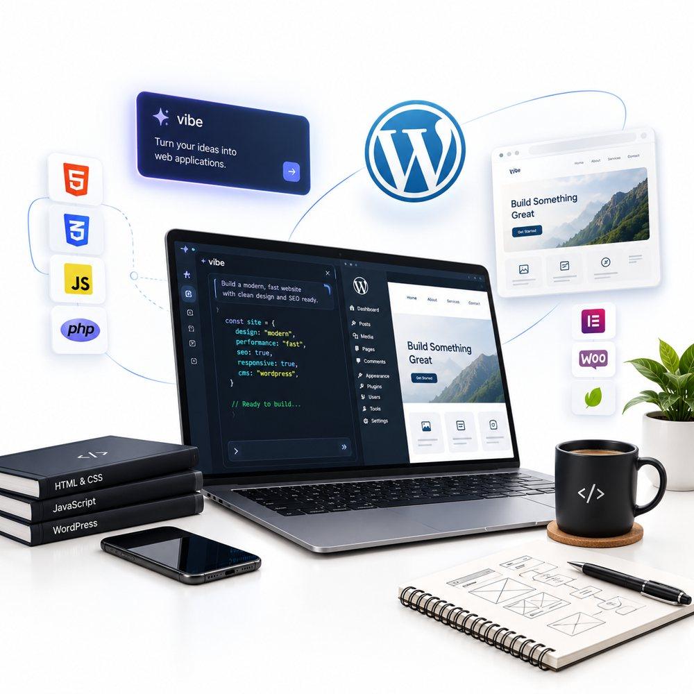 Web development with WordPress, HTML, CSS and JavaScript